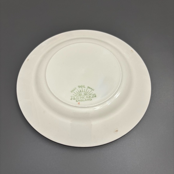 JG MEAKIN appetiser plates 6” SOL SUN 391413 FLORAL lot of 4 VNTG made England - Picture 7 of 14